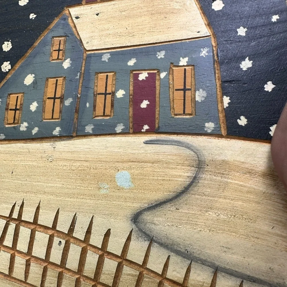 Simplier Times wooden carved winter decor